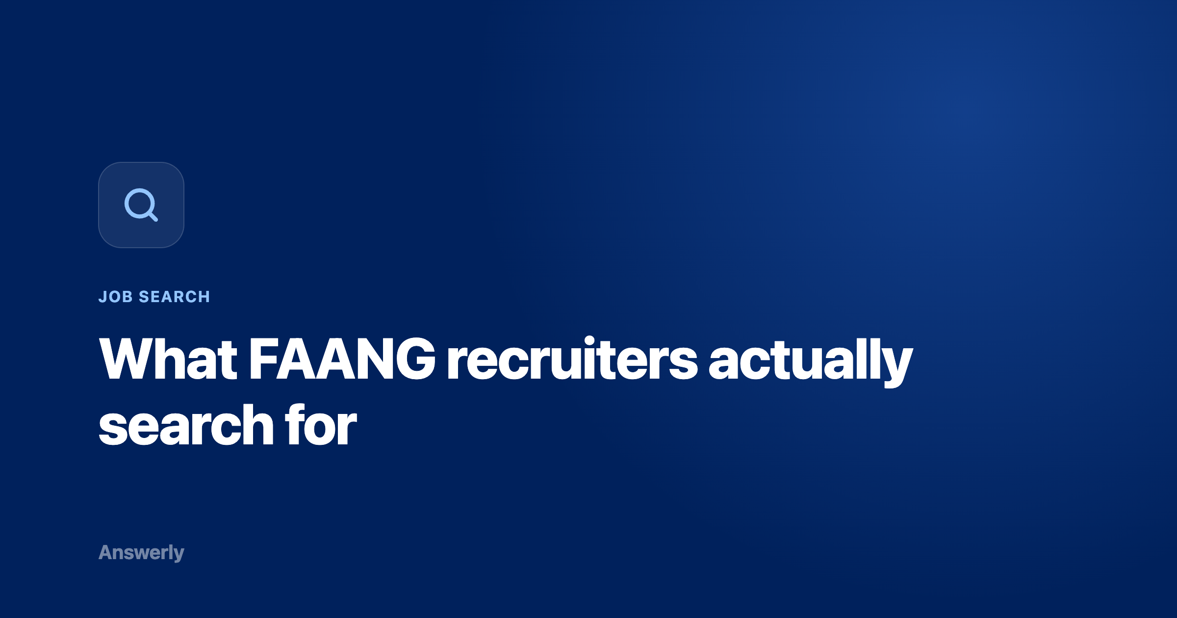FAANG Resume Keywords Guide