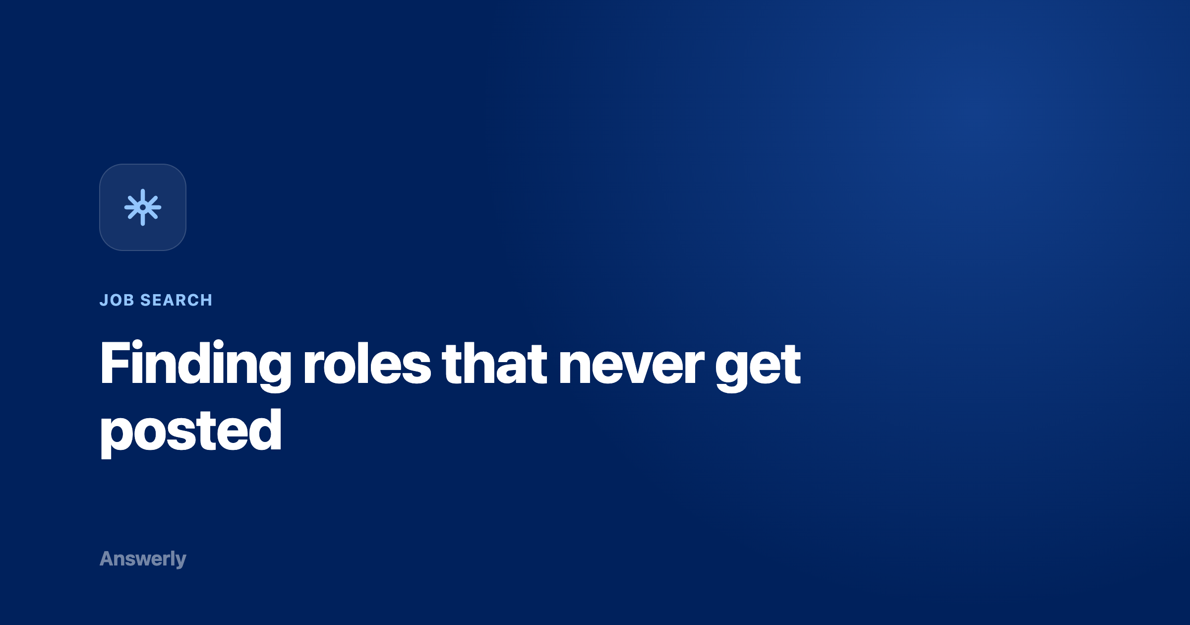 How to Access the Hidden Job Market